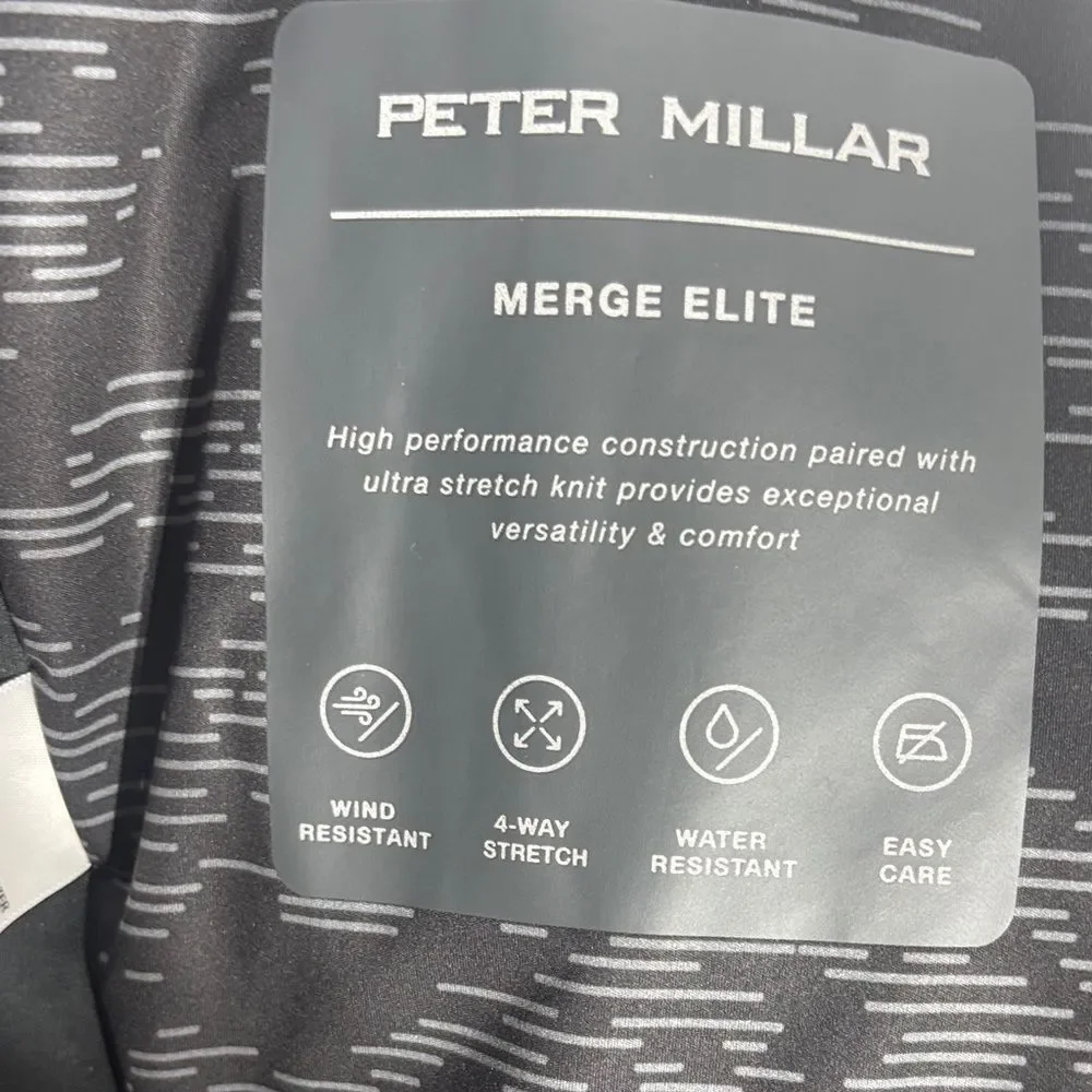 Peter millar kids medium 9/10 merge elite hybrid jacket black grey performance